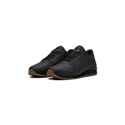 Afbeelding van Puma ST Runner V4 Unisex Sneakers laag, Maat: 48, Black/strong gray Leer