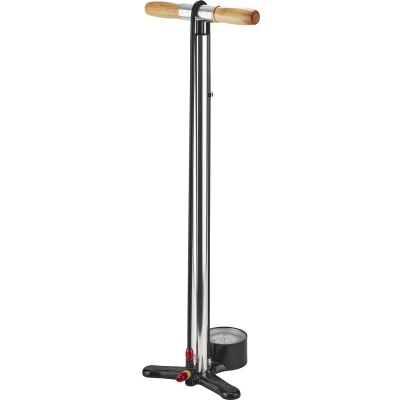 Afbeelding van Lezyne Alloy Floor Drive Vloerpomp Extra lang 15 bar maximale druk Manometer 8,9cm Stevige slang Staande pomp Zilver