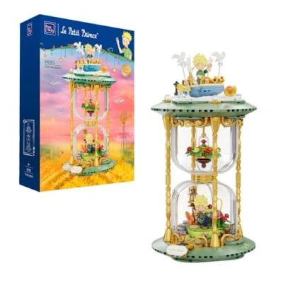 Afbeelding van PANTASY Le Petit Prince zandlopervormige bouwstenenset, creatieve bouwset voor volwassenen en jongeren, decoratief model thuis op kantoor