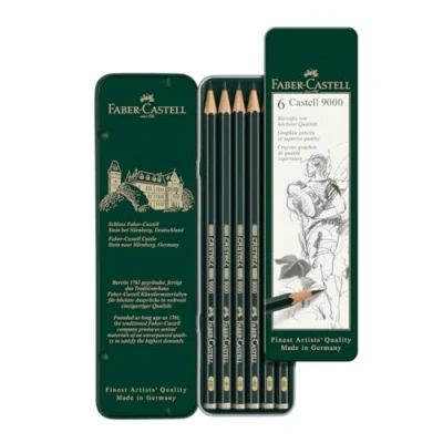 Image de FABER Castell 6 Crayons Graphite 9000