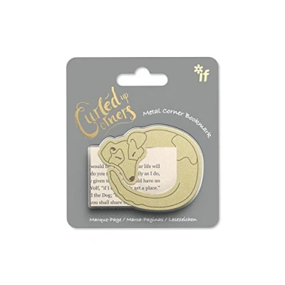 Afbeelding van IF Curled Up Corner Metal Animal Bookmark Drowsy Dog, 36502