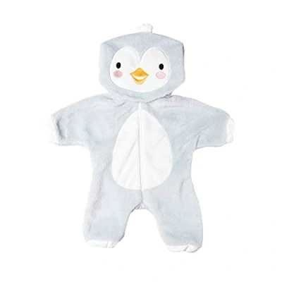 Afbeelding van Heless Poppenonesie Baby Pinguïn 28 35 Cm Pluche Wit/grijs