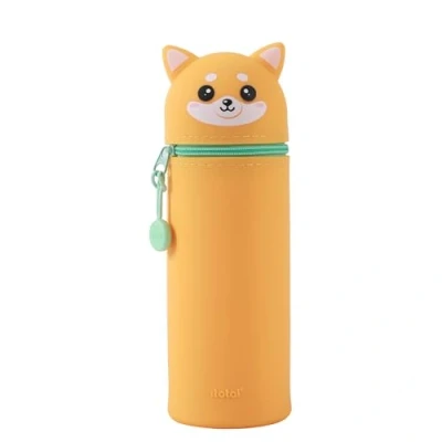 Afbeelding van I TOTAL® Zachte siliconen tas voor school, uitbreidbaar met Shiba, toilettas, Toilettas