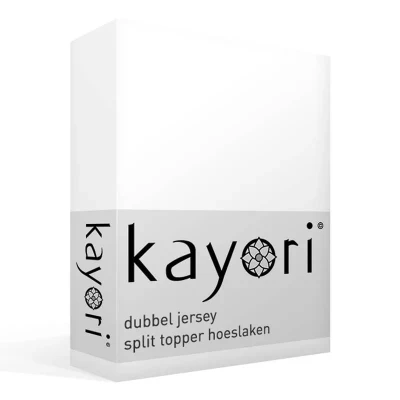 Afbeelding van Kayori Saiko Splittopper hoeslaken Wit 180 200/200 220 (Kleur: Wit)