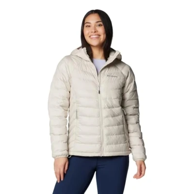 Afbeelding van Columbia Powder LITE Hooded Jacket Winterjas, Dames, Maat: Large, Dark stone