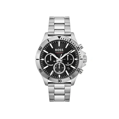 Afbeelding van BOSS Troper Chronograaf silvercolored/blue, Heren, Maat: One Size, Silver colored/blue