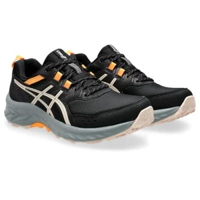 Afbeelding van Asics Gelventure 9 Trail hardloopschoenen, Dames, Maat: 37, Black/pearl pink Imitatieleer/ textiel