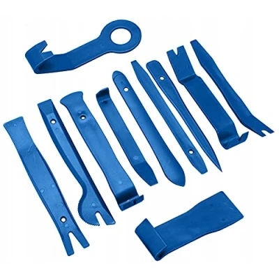 Afbeelding van Retoo 11 stuks universele reparatiewiggen Voor auto sierlijsten het verwijderen van en voertuigdeurpanelen Blauw