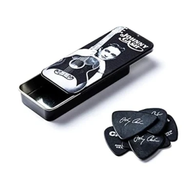 Afbeelding van Dunlop Johnny Cash Pick Tin signature plectrum