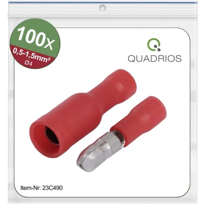 Afbeelding van Quadrios 23C490 Ronde connector 0.5 mm² 1.5 Rood 100 stuk(s)