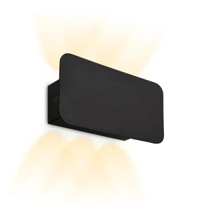 Afbeelding van BRILONER oplaadbare Wandlamp buitenverlichting met batterij dimbaar up &amp; down IP54 zwart