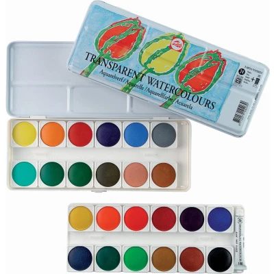 Afbeelding van Talens Aquarelverf, Doos Met 24 Napjes Waterverf