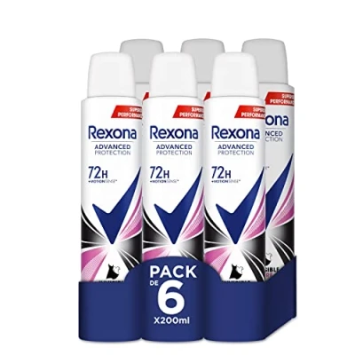 Afbeelding van Rexona Advance Protection Invisible Pure Deodorant Spray 72 uur voor dames, 200 ml, 6 stuks