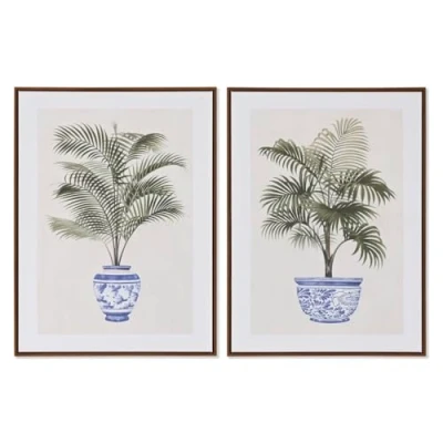 Afbeelding van Schilderij Home ESPRIT Palmen Koloniaal 60 x 4 80 cm (2 Stuks)