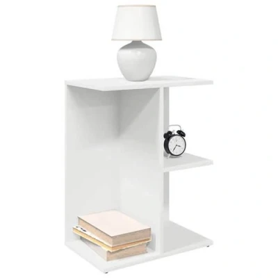 Image de vidaXL Tables de chevet 2 pcs blanc 46,5x29x61 cm bois d’ingénierie858651
