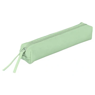 Afbeelding van Clairefontaine 410152C klein, slank etui van echt leer, 19,5 x 2,5 4 cm, getint pistachegroen