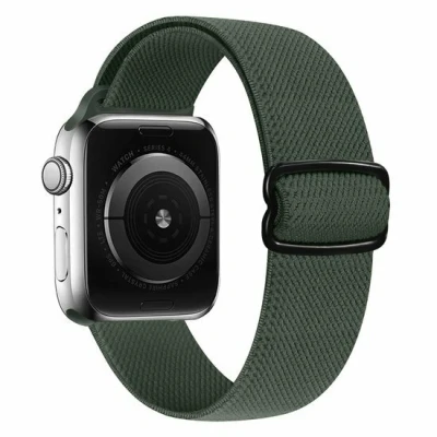 Afbeelding van Apple Watch Solo Loop Nylon bandje Groen Geschikt voor 38mm / 40mm 41mm