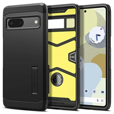 Afbeelding van Spigen Hoesje Met Pasjeshouder Geschikt voor Google Pixel 7 Slim Armor CS Backcover Zwart
