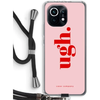 Afbeelding van Case Company® hoesje met Koord geschikt voor Xiaomi Mi 11 Ugh Telefoonhoesje Zwart Bescherming aan alle Kanten en Over de Schermrand