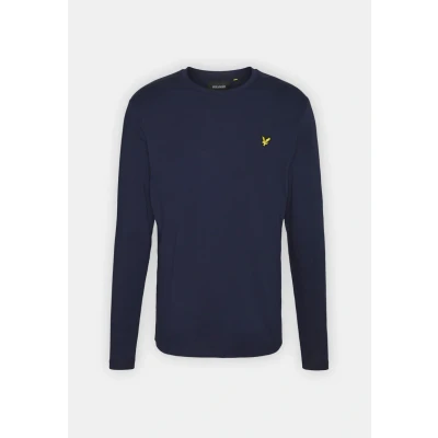 Afbeelding van Lyle &amp; Scott heren Longsleeve met ronde hals in de kleur Donkerblauw, maat: S