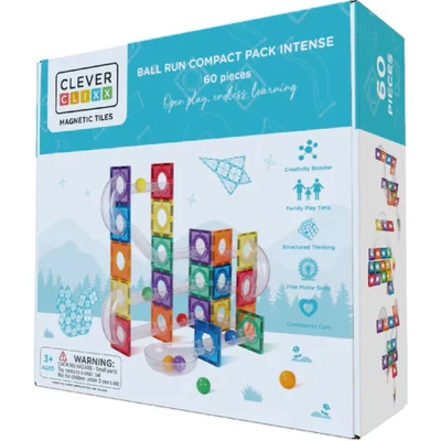 Afbeelding van Cleverclixx magnetische tegels knikkerbaan intense 60st