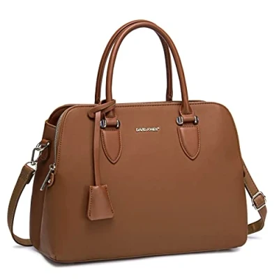Afbeelding van David Jones Bugatti Handtas voor dames, van PU leer, met schouderriem, meerdere vakken, in de stad, werk, elegant, klassiek, chic, Bruine Kameel