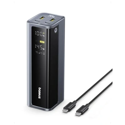 Afbeelding van Baseus EnerGeek Externe batterij voor laptop 145W 20800mAh met 2x USB C PD 3.0 100W Max snel opladen digitaal display compatibel MacBook Pro, Dell, HP, SteamDeck, iPhone