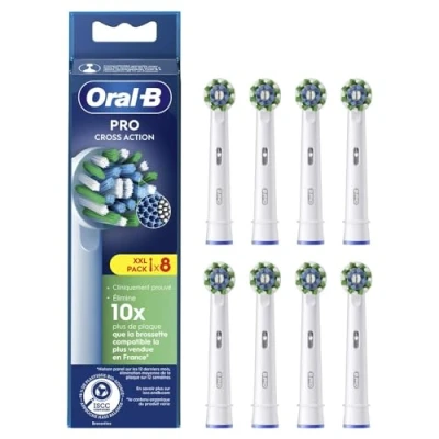 Afbeelding van Set van 8 borstels voor Oral B Pro Cross Action tandenborstels