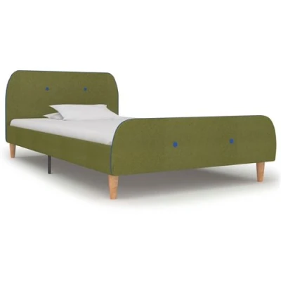 Afbeelding van Bedframe stof groen 90x200 cm