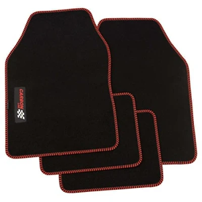 Afbeelding van PETEX Automatten, carbon, zwart, rood, 4 stuks