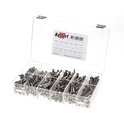 Afbeelding van Kelfort Assortimentsdoos metaalschroef RVS A2 cilinderkop din7985