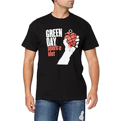Afbeelding van Unknown American Idiot T shirt voor heren (1 stuk), zwart.