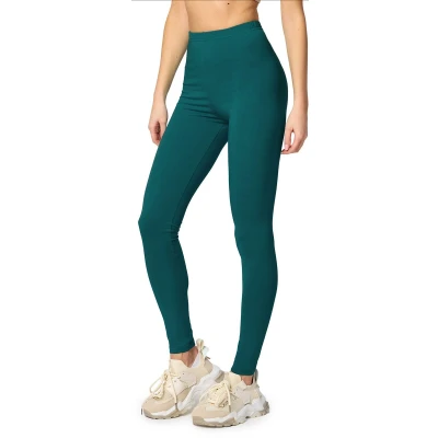 Afbeelding van Merry Style MS MS10 198 LE Dames Leggings Sport Vrijetijdsbroek Lang Katoen Sporbroek Yogabroek Smaragdgroen XXL