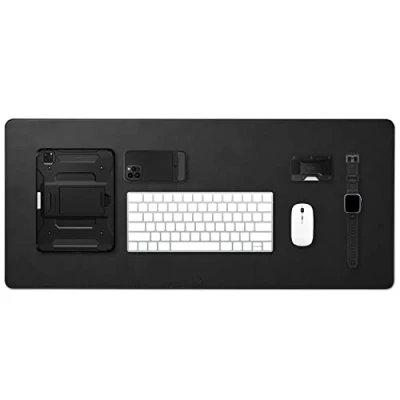 Afbeelding van Spigen LD302 Desk Pad Muismat XXL voor Bureau/Kantoor Kunstleer Zwart