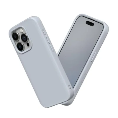 Afbeelding van RHINOSHIELD Hoesje compatibel met [iPhone 15 Pro] SolidSuit dunne hoes schokabsorberende technologie en premium matte afwerking zilvergrijs
