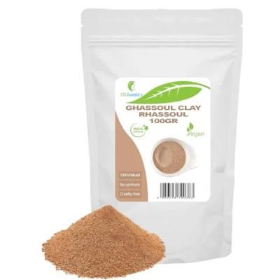 Afbeelding van Ghassoul (Rhassoul klei) 100 g DIY gezichtsmaskers, lichaamsmasker, haarmasker, zachte peelings en scrubs, zeepproductie, anti aging huidversteviging