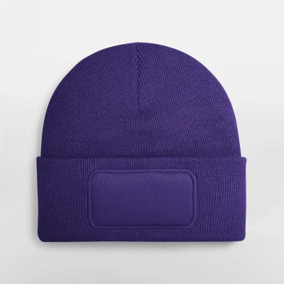 Afbeelding van Beechfield Original Patch Beanie B445 purple
