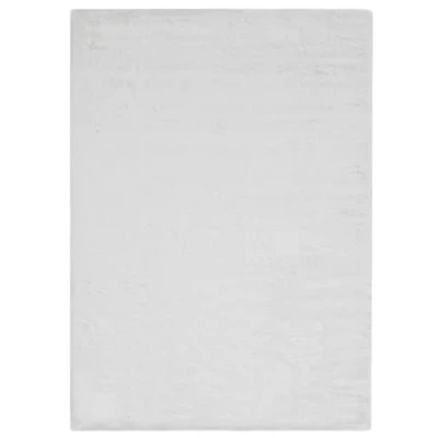 Afbeelding van LUXOR living Coste Pluizig tapijt van kunstbont voor de slaapkamer, ideaal als bedmat comfortabel lamsvachttapijt, 120 x 170 cm, wit
