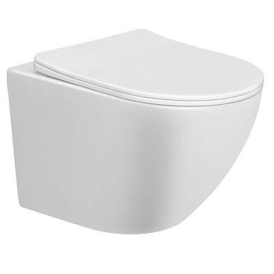 Afbeelding van Xellanz Nibiru rimless wandcloset met toiletzitting softclose en quick release glans wit