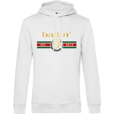 Afbeelding van Ballin Est. 2013 Sweats à capuche Sweat lignes de tigre Blanc