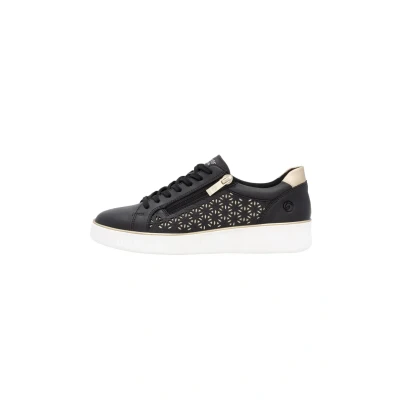 Afbeelding van Remonte D2E03 lage sneakers voor dames, losse zool, Zwart Combi 03, 36 EU
