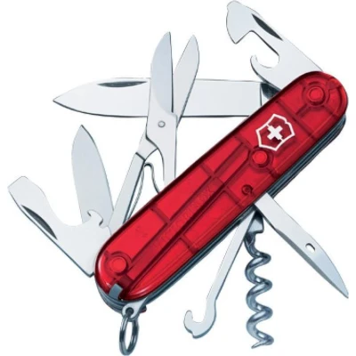 Afbeelding van Victorinox Climber 1.3703.T Zwitsers zakmes Aantal functies 14 Rood (transparant)