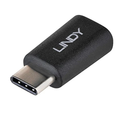 Afbeelding van Lindy 41896 tussenstuk voor kabels USB C Micro B Zwart