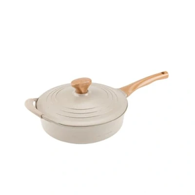 Afbeelding van FLORINA Hoge pan van aluminium OSLO (28 cm), keramische antiaanbaklaag, ergonomische zachte handgreep, hittebestendig, geschikt voor inductie, gas en elektrische platen