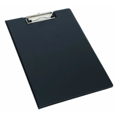 Afbeelding van Alba Hardhouten klembord met klapdeksel A4 PVC en metalen klem Notitieboek Binnenshuis Zwart CLAPIN