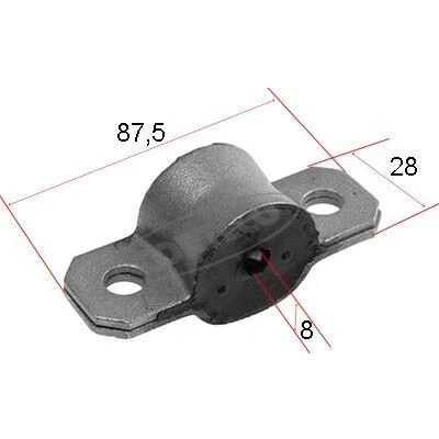 Afbeelding van CORTECO 80000484 Stabilisatorstang Rubbers 8 87,5 FIAT: Punto II Hatchback, Doblo I Cargo, Estate