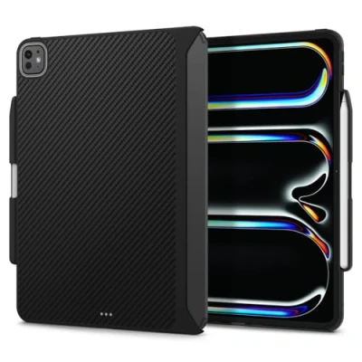 Afbeelding van Spigen Enzo Aramid Beschermhoes compatibel met iPad Pro 13 inch 7e generatie M4 (2024) zwart