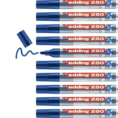 Afbeelding van Viltstift edding 250 whiteboard rond 1.5 3mm blauw