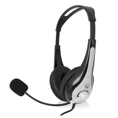 Afbeelding van Ewent EW3565 hoofdtelefoon/headset Bedraad Hoofdband Oproepen/muziek USB Type A Zwart, Wit