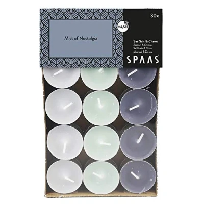 Afbeelding van Spaas 30 x theelichtjes met geur in verschillende kleuren ± 4,5 uur nostalgische mist